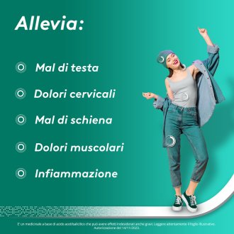 Aspirina Granulato - Trattamento sintomatico di mal di testa, febbre e dolori da lievi a moderati - 20 bustine 500 mg