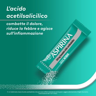 Aspirina Granulato - Trattamento sintomatico di mal di testa, febbre e dolori da lievi a moderati - 20 bustine 500 mg