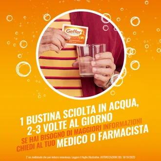 Geffer - Granulato effervescente contro acidità e bruciore di stomaco - 24 Bustine