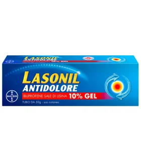 Lasonil Antidolore Gel 10% - Gel antidolorifico per traumi muscolari ed articolari - 50 g