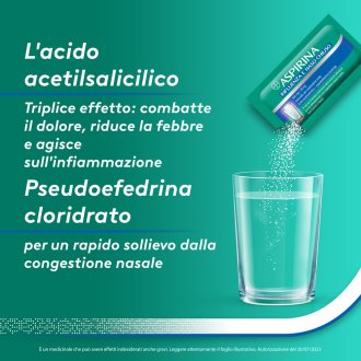 Aspirina Influenza e Naso Chiuso - Trattamento sintomatico della congestione nasale e di stati febbrili - 10 Bustine Aspirina Influenza e Naso Chiuso - Trattamento sintomatico della congestione nasale e di stati febbrili - 10 Bustine