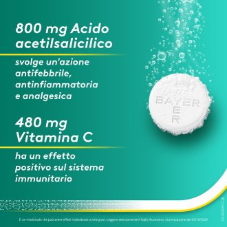 Aspirina Act - Trattamento sintomatico di febbre e dolori da lievi a moderati - 10 compresse effervescenti Aspirina Act - Trattamento sintomatico di febbre e dolori da lievi a moderati - 10 compresse effervescenti