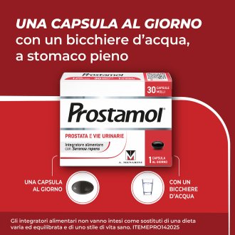 Prostamol - Integratore alimentare per la prostata e le vie urinarie - 30 Capsule