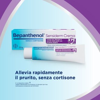 Bepanthenol Sensiderm Crema - Sollievo da prurito ed arrossamenti della pelle - 50 g