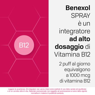 Benexol Spray B12 - Integratore alimentare a base di Vitamina B12 - 15 ml Benexol Spray B12 - Integratore alimentare a base di Vitamina B12 - 15 ml