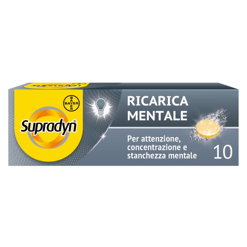 Supradyn Ricarica Mentale - Integratore tonico per stanchezza mentale - 10 Compresse Supradyn Ricarica Mentale - Integratore tonico per stanchezza mentale - 10 Compresse