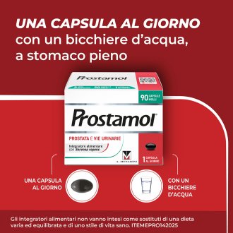 Prostamol - Integratore alimentare per la prostata e le vie urinarie - 90 Capsule