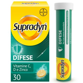 Supradyn Difese - Integratore alimentare per supportare il sistema immunitario - 30 compresse effervescenti