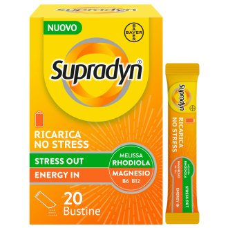 Supradyn Ricarica No Stress - Integratore alimentare per stanchezza fisica e stress - 20 Bustine