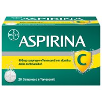 Aspirina C - Trattamento sintomatico di mal di testa, febbre e dolori da lievi a moderati - 20 compresse effervescenti 400 + 240mg