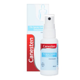 Canesten pray Cutaneo 1% - Trattamento delle micosi della pelle e delle piaghe - 40 ml Canesten pray Cutaneo 1% - Trattamento delle micosi della pelle e delle piaghe - 40 ml