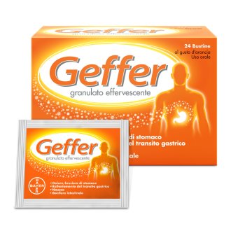 Geffer - Granulato effervescente contro acidità e bruciore di stomaco - 24 Bustine