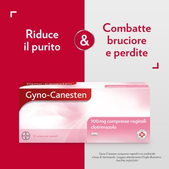 Gyno-Canesten - Trattamento dei sintomi associati alla candida - 12 compresse Vaginali 