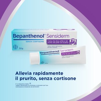 Bepanthenol Sensiderm Crema - Sollievo da prurito ed arrossamenti della pelle - 50 g