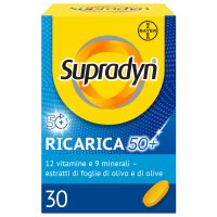 Supradyn Ricarica 50+ - Integratore antiossidante ed energizzante per adulti oltre i 50 anni - 30 compresse