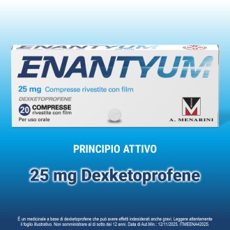 Enantyum - Antifiammatorio contro mal di testa e dolori mestruali - 20 compresse