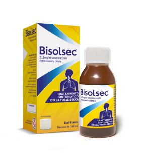 Bisolsec Sciroppo Tosse Sedativo per Tosse Secca, Azione Rapida, Adulti e Bambini 6+ - 190 ml