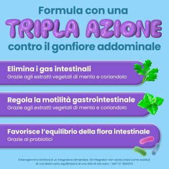 Enterogermina Gonfiore - Integratore alimentare per il meteorismo - 20 bustine