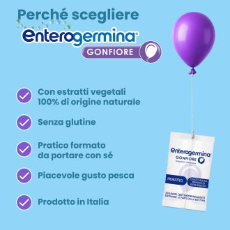 Enterogermina Gonfiore - Integratore alimentare per il meteorismo - 20 bustine