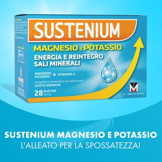 Sustenium Magnesio e Potassio - Integratore per stanchezza ed affaticamento - 28 bustine 