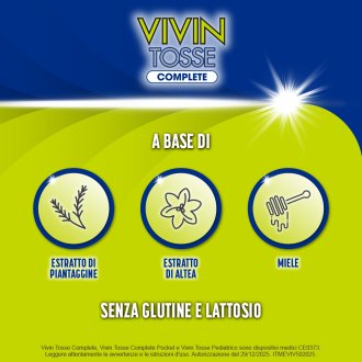 Vivin Tosse Complete - Rapido sollievo da mal di gola, tosse secca e tosse grassa - 150 ml
