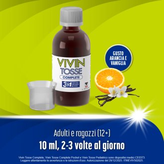 Vivin Tosse Complete - Rapido sollievo da mal di gola, tosse secca e tosse grassa - 150 ml