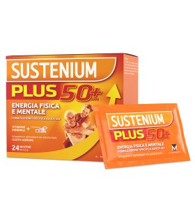 Sustenium Plus 50+ - Integratore alimentare energizzante per over 50 - 24 buste