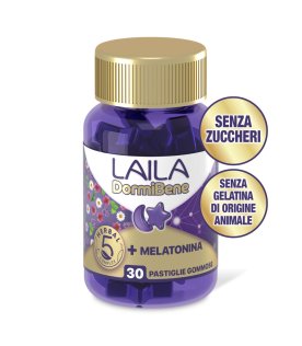 Laila Dormibene - Integratore per favorire un rapido addormentamento - 30 pastiglie gommose