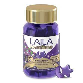 Laila Dormibene - Integratore per favorire un rapido addormentamento - 30 pastiglie gommose