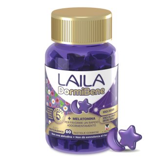 Laila Dormibene - Integratore per favorire un rapido addormentamento - 60 pastiglie gommose