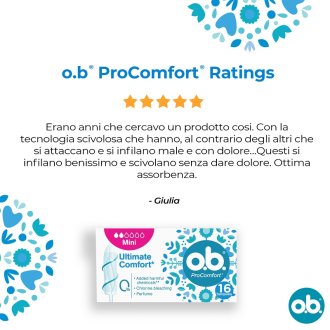 O.B. ProComfort Mini - Assorbenti interni per flusso leggero - 16 assorbenti