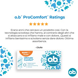O.B. ProComfort Super - Assorbenti interni per flusso intenso - 16 assorbenti