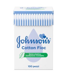 Johnson's Baby Cotton fioc - Bastoncini in cotone adatti per bambini - 100 pezzi