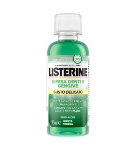 Listerine Difesa Denti e Gengive Collutorio - Ideale per l'igiene orale quotidiana - Gusto delicato - 95 ml
