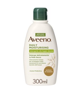 Aveeno Detergente Olio Bagno e Doccia - Detergente per pelli da normali a secche al profumo di mandorle - 300 ml