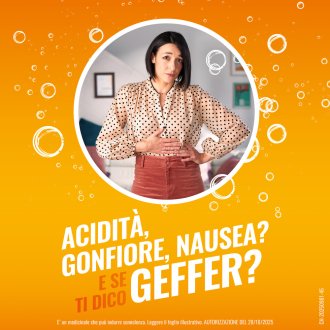 Geffer - Granulato effervescente contro acidità e bruciore di stomaco - 24 Bustine