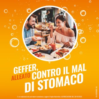 Geffer - Granulato effervescente contro acidità e bruciore di stomaco - 24 Bustine