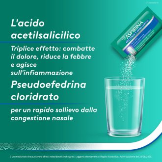 Aspirina Influenza e Naso Chiuso - Trattamento sintomatico della congestione nasale e di stati febbrili - 10 Bustine