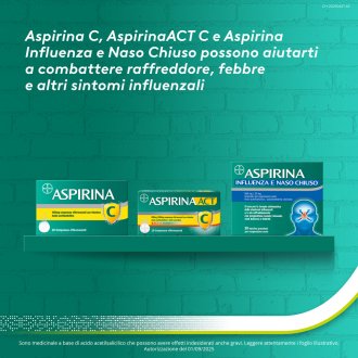 Aspirina Influenza e Naso Chiuso - Trattamento sintomatico della congestione nasale e di stati febbrili - 10 Bustine