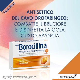 NeoBorocillina Antisettico Orofaringeo 16 Pastiglie Arancia