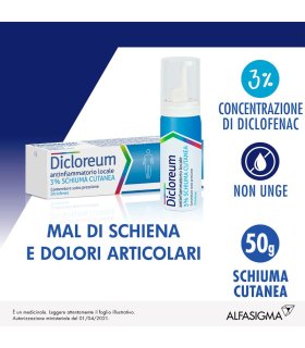 Dicloreum Antinfiammatorio Schiuma Cutanea 3% 50g