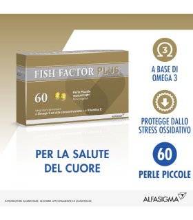 Fish Factor Plus - Integratore a base di Omega 3 - 60 perle Piccole