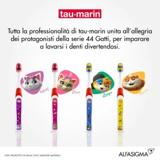 Tau Marin Spazzolino Baby Smile 2-6 anni - edizione 44 gatti
