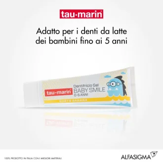 TAU-MARIN Dentifricio Baby - Per bambini fino a 5 anni - Aroma banana - 50 ml