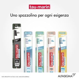 Taumarin Spazzolino Professional Black Antibatterico - Spazzolino anti macchia al carbone attivo