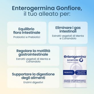 Enterogermina Gonfiore - Integratore alimentare per il meteorismo - 20 bustine