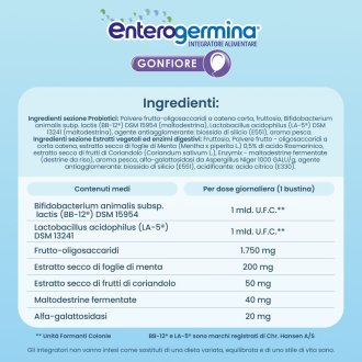 Enterogermina Gonfiore - Integratore alimentare per il meteorismo - 20 bustine
