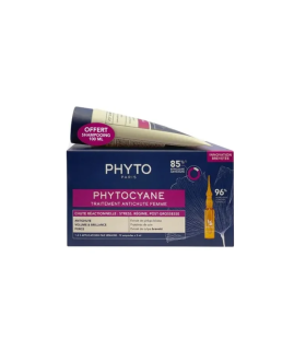 Phyto Phytocyane Kit Donna - Fiale anticaduta progressiva + shampoo rivitalizzante - 12 fiale