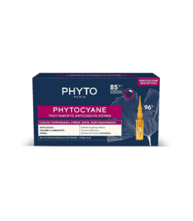 Phyto Phytocyane Kit Donna - Fiale caduta temporanea + shampoo rivitalizzante - 12 fiale