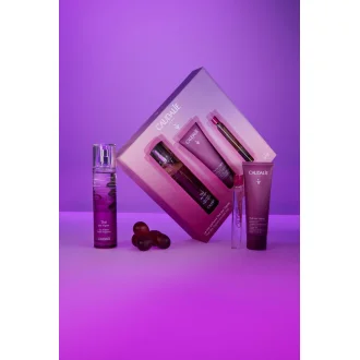 Caudalie Cofanetto di Natale Trio The Des Vignes - Acqua profumata 50 ml + Gel doccia 50 ml + Acqua profumata roll on 10 ml